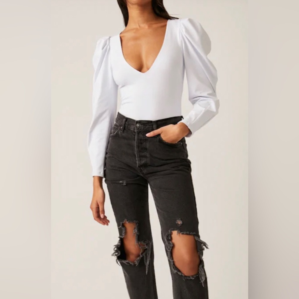 Free People Bodysuit Intimately Va Va Voop LS